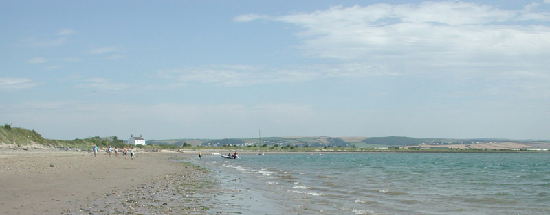 Looking towards the hills above the
              Taw Estuary